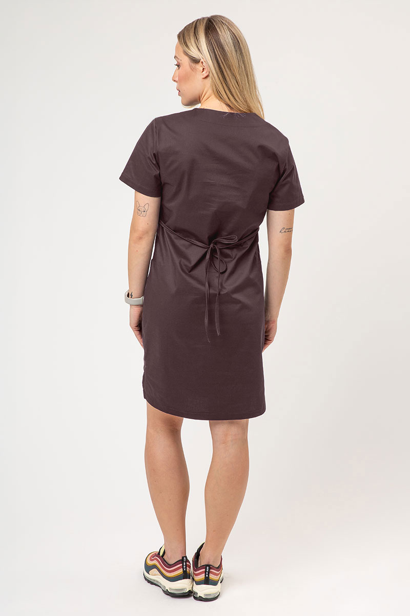 Dámske lekárske šaty Sunrise Uniforms Vital choco-1