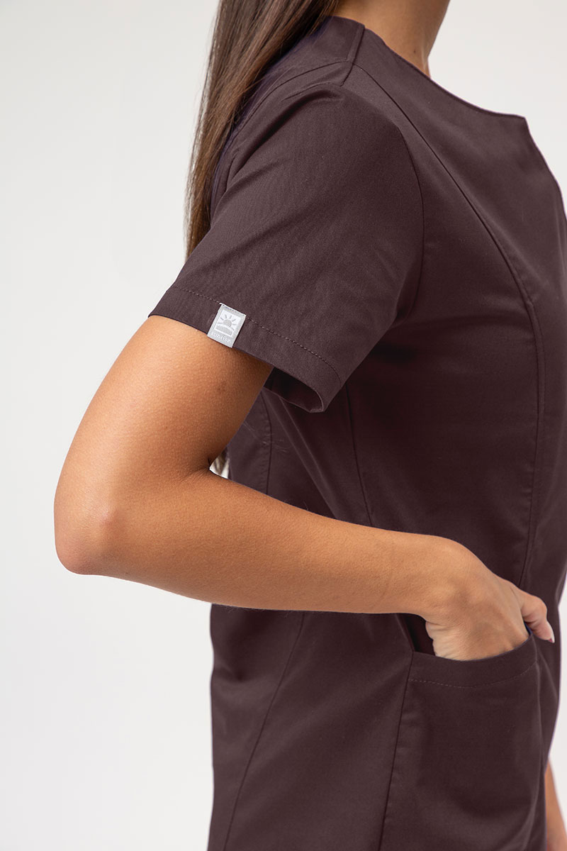 Dámske lekárske šaty Sunrise Uniforms Charm choco-3