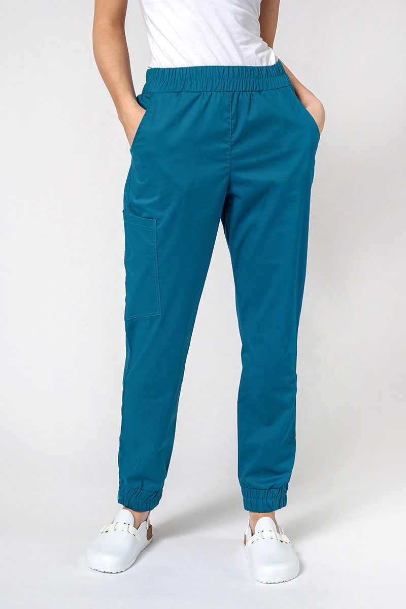Dámska lekárska súprava Sunrise Uniforms Active III (blúzka Bloom, nohavice Air) karaibsky modrá-6