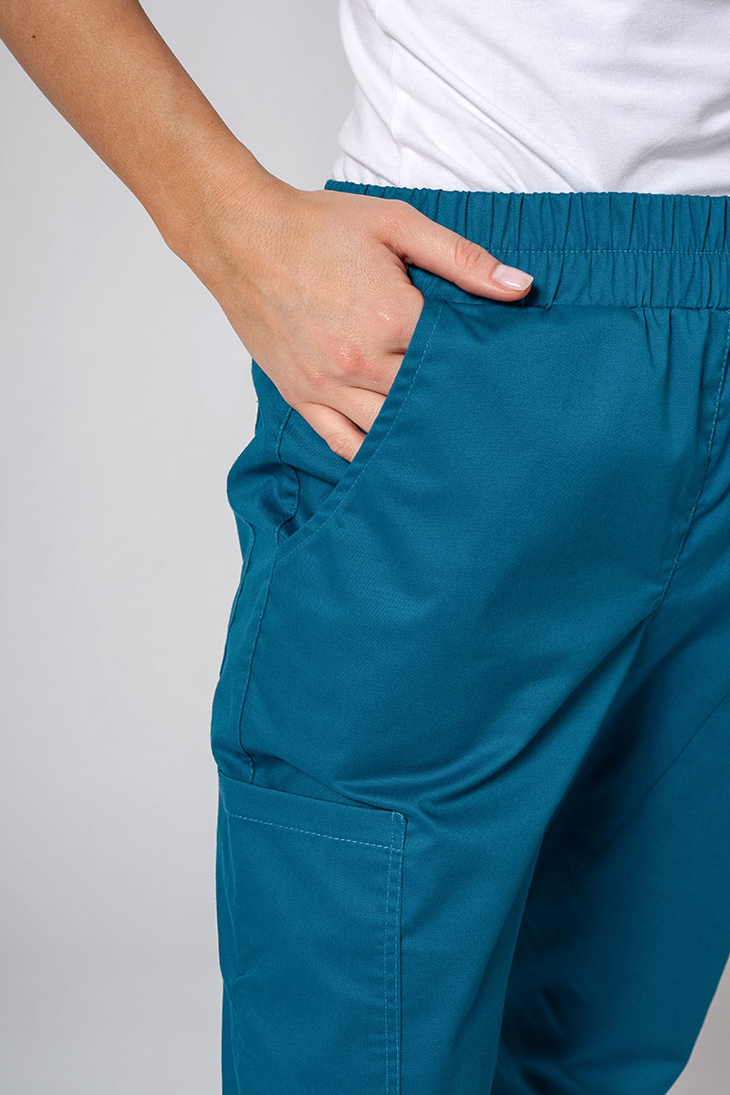 Dámske lekárske nohavice Sunrise Uniforms Active Air jogger karibsky modré-2