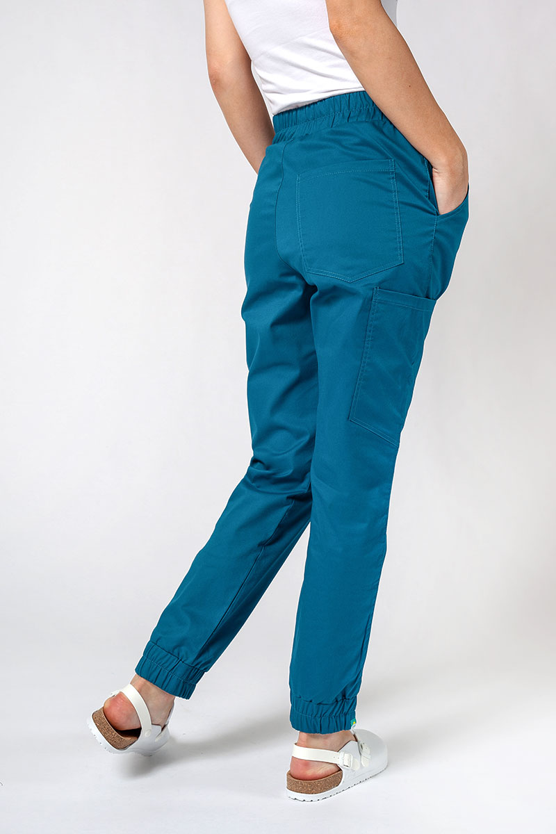 Dámske lekárske nohavice Sunrise Uniforms Active Air jogger karaibsky modré-1