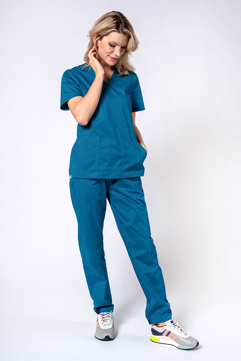 Dámské lekárske nohavice Sunrise Uniforms Active Loose karaibsky modré-6