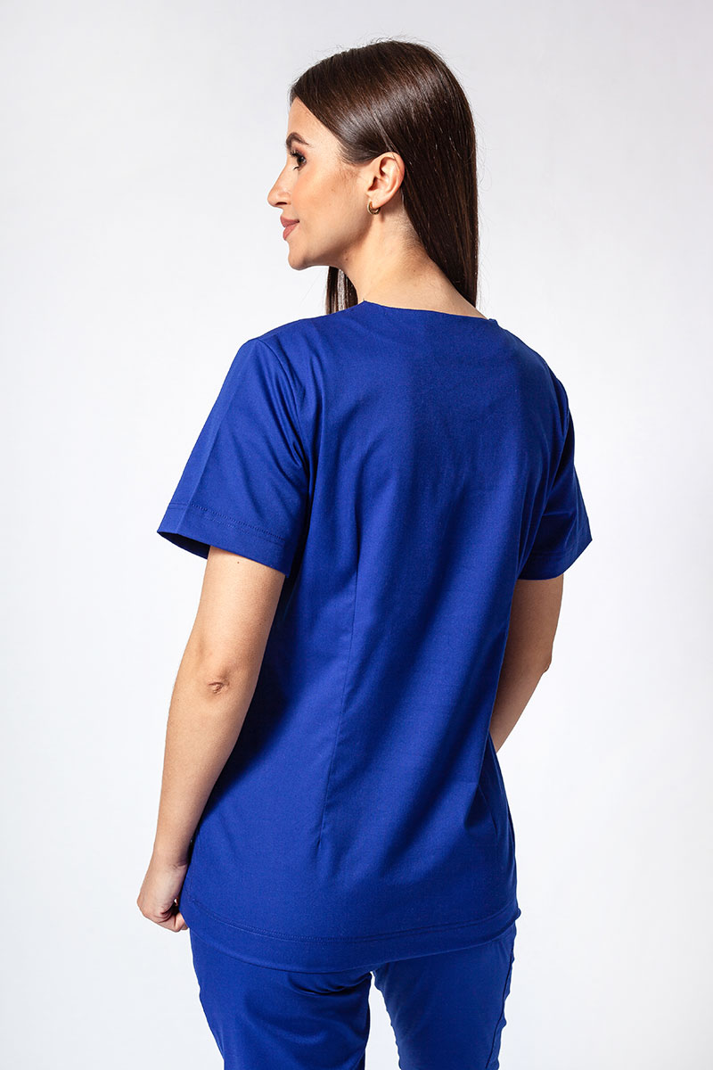 Dámska lekárska blúzka Sunrise Uniforms Active Bloom tmavo modrá-1