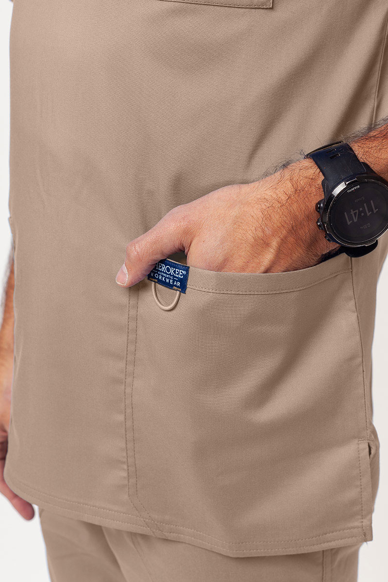 Pánska lekárska blúzka Cherokee Revolution V-neck béžová-3