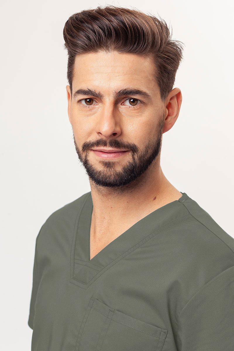 Pánska lekárska blúzka Cherokee Revolution V-neck olivková-2