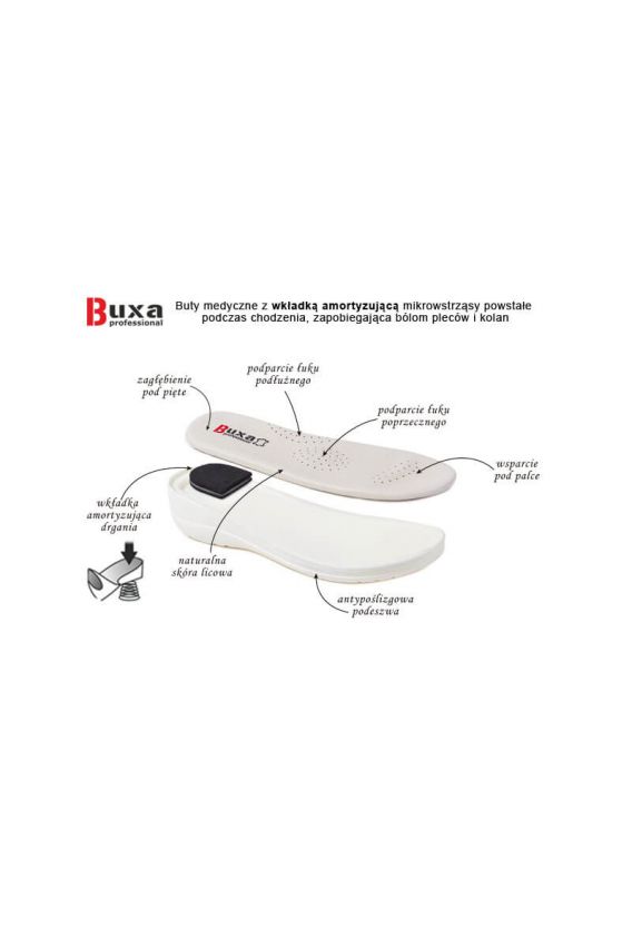 Zdravotnícka obuv Buxa model Professional Med30 biela-5