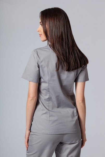 Lekárska dámska blúzka Sunrise Uniforms Basic Light šedá-2