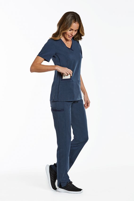 Lékarská blúzka Maevn Matrix Pro tmavo modrá denim-2