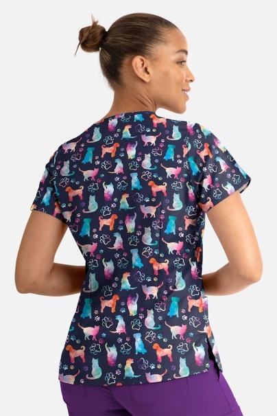 Dámska lekárska blúza Maevn Prints Furr-ever Colorful-2