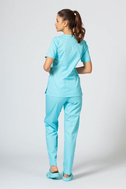 Lekárska dámska blúzka Sunrise Uniforms Basic Light aqua-5