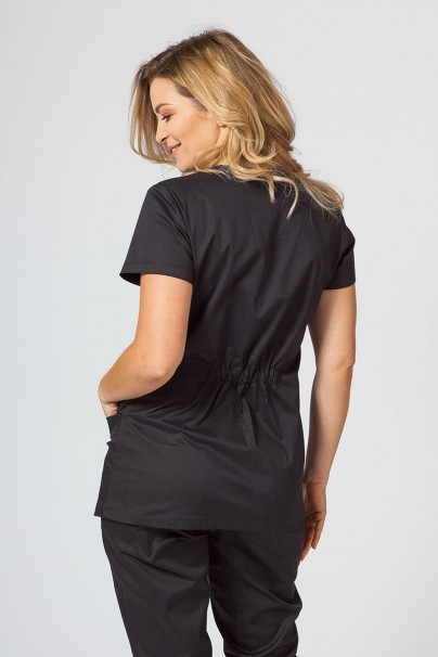 Dámska lekárska blúzka Sunrise Uniforms Fit (elastická) čierna-3
