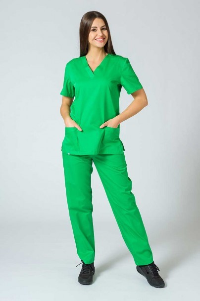 Dámske lekárske nohavice Sunrise Uniforms Basic Regular zelené jablko-2