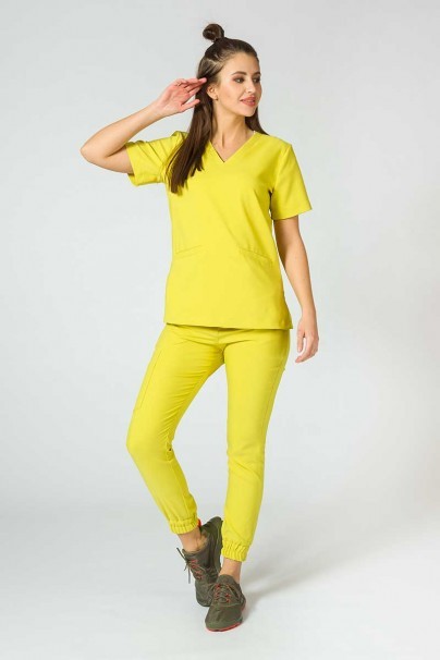 Lekárska súprava Sunrise Uniforms Premium (blúzka Joy, nohavice Chill) žltá-3