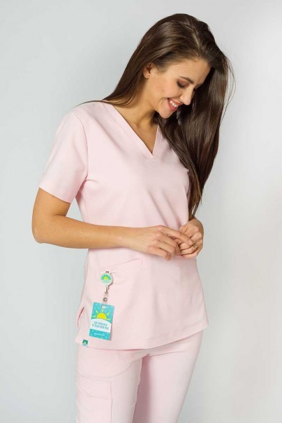 Zdravotnická súprava Sunrise Uniforms Premium (blúzka Joy, nohavice Chill) pastelová ružová-7