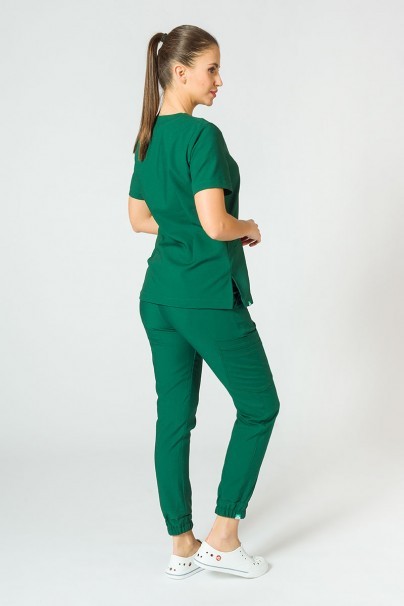 Zdravotnická súprava Sunrise Uniforms Premium (blúzka Joy, nohavice Chill) tmavo zelená-2