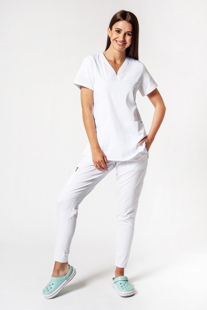 Dámske nohavice Adar Uniforms Ultimate Yoga Jogger biele-7