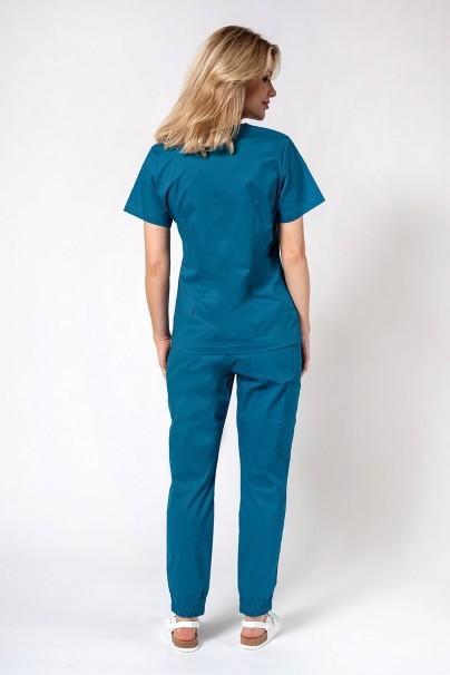 Dámska lekárska súprava Sunrise Uniforms Active III (blúzka Bloom, nohavice Air) karibsky modrá-2