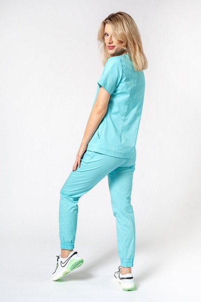 Dámska lekárska súprava Sunrise Uniforms Active III (blúzka Bloom, nohavice Air) aqua-2