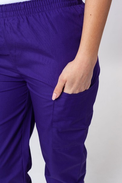 Lekárska dámska súprava Cherokee Originals (blúzka V-neck, nohavice N.Rise) fialová-11