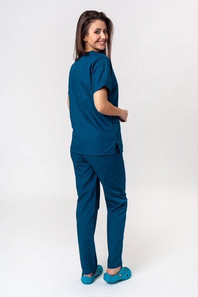Lekárska dámska súprava Cherokee Originals (blúzka s výstrihom do V, nohavice N.Rise) karaibsky modrá-1
