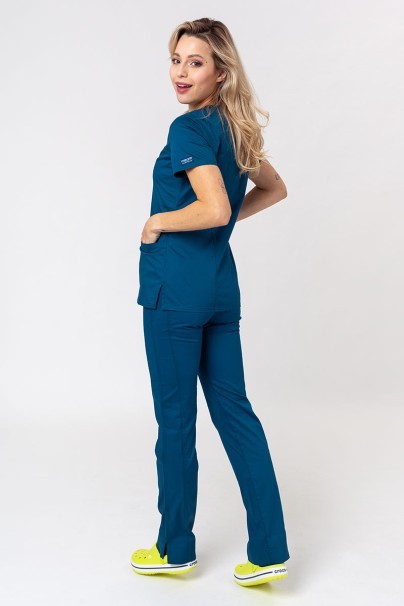 Lekárske dámske nohavice Cherokee Core Stretch Mid Rise karaibsky modrá-7