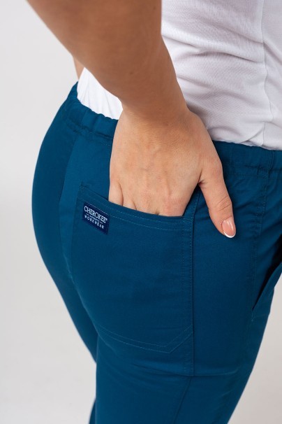 Lekárska dámska súprava Cherokee Core Stretch (blúza Core, nohavice Mid Rise) karaibsky modrá-13