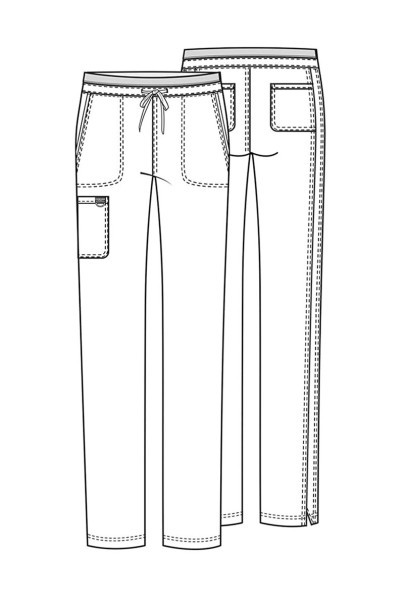 Lekárske dámske nohavice Cherokee Revolution Cargo karaibsky modré-8