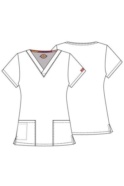 Lekárska dámska blúza Dickies EDS Signature V-neck Top biela-7