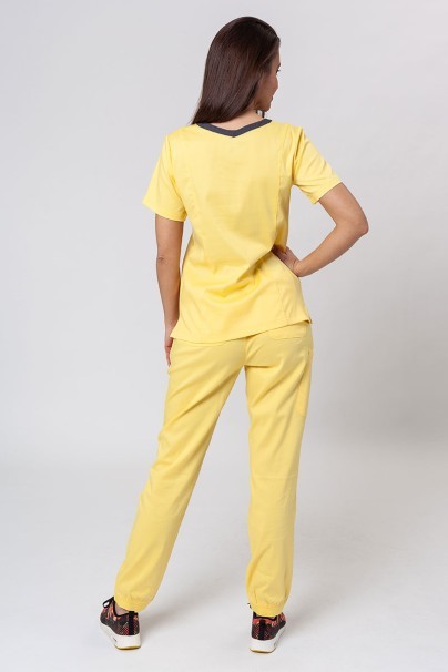 Dámske lekárske nohavice Maevn Matrix semi-jogger žlté-3