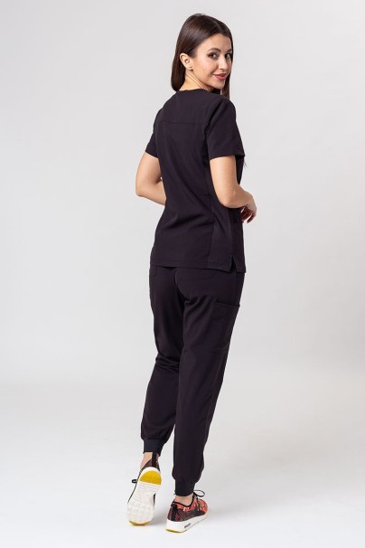 Lekárska dámska súprava Maevn Momentum (blúzka Asymetric, nohavice jogger) čierna-2