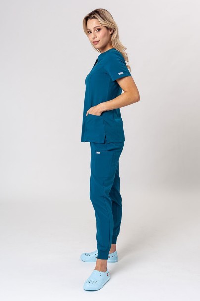 Lekárska dámska súprava Maevn Momentum (blúzka Asymetric, nohavice jogger) karibsky modrá-2