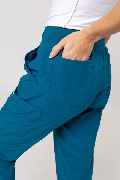 Lekárska dámska súprava Maevn Momentum (blúzka Asymetric, nohavice jogger) karibsky modrá-11