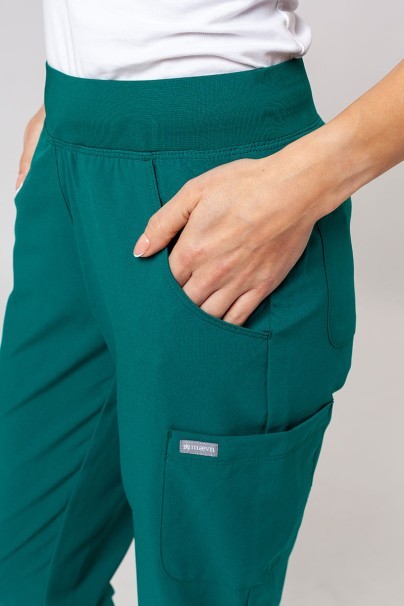 Lekárska dámska súprava Maevn Momentum (blúzka Asymetric, nohavice jogger) zelená-13