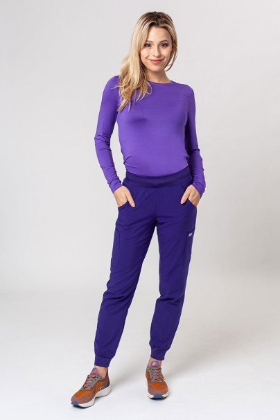 Lekárska dámska súprava Maevn Momentum (blúzka Asymetric, nohavice jogger) fialová-3
