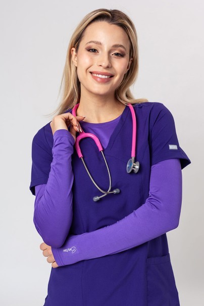 Lekárska dámska súprava Maevn Momentum (blúzka Asymetric, nohavice jogger) fialová-7