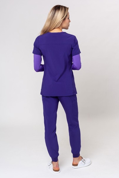 Lekárska dámska súprava Maevn Momentum (blúzka Asymetric, nohavice jogger) fialová-4
