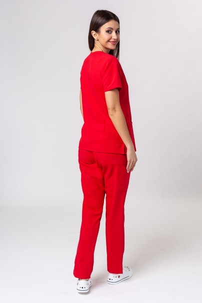 Zdravotnícka súprava Maevn Momentum (blúzka Double V-neck, nohavice 6-pocket) červená-2