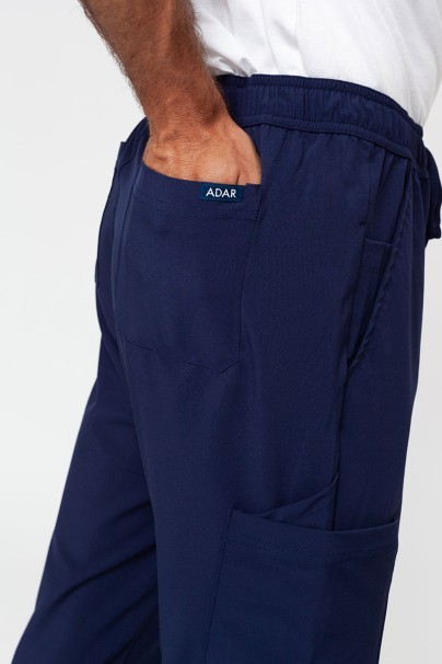 Pánske lekárske nohavice Adar Slim Leg Cargo námornícky modré-5