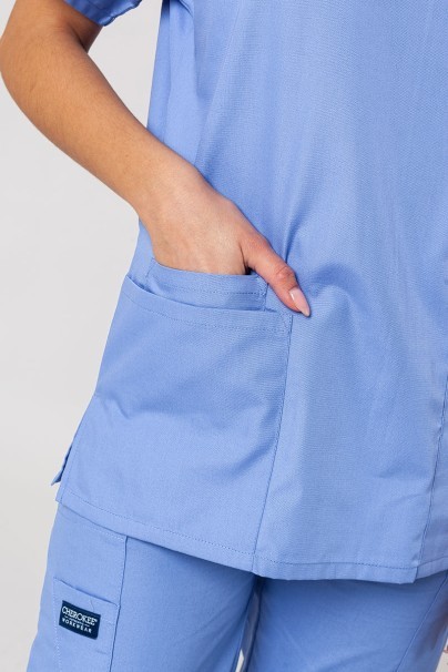 Lekárska dámska súprava Cherokee Originals (blúzka s výstrihom do V, nohavice N.Rise) klasicky modrá-6