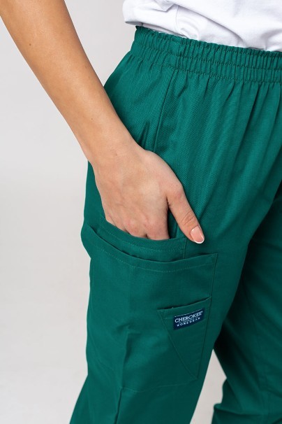Lekárska dámska súprava Cherokee Originals (blúzka s výstrihom do V, nohavice N.Rise) zelená-8