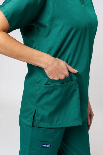 Lekárska dámska súprava Cherokee Originals (blúzka s výstrihom do V, nohavice N.Rise) zelená-5