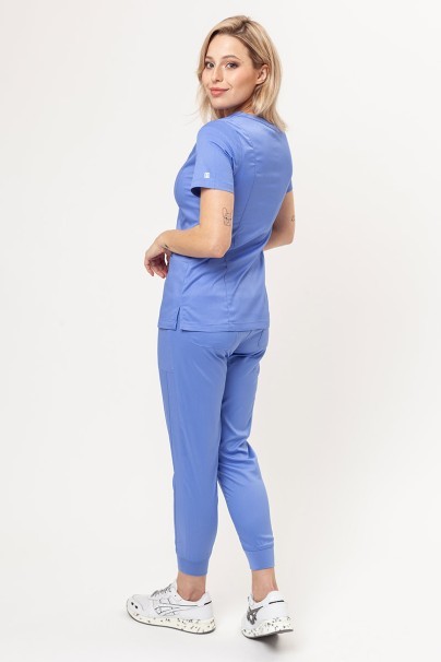 Dámska lekárska súprava Maevn Matrix (blúza Double V-neck, nohavice Yogga) klasicky modrá-1