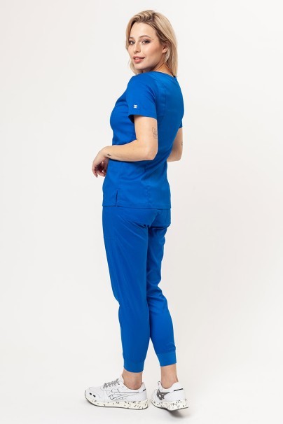 Dámska lekárska súprava Maevn Matrix (blúza Double V-neck, nohavice Yogga) kráľovsky modrá-2