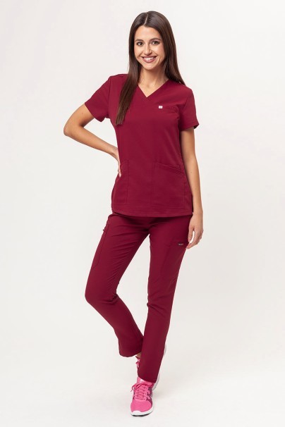 Dámske lekárske nohavice Uniforms World 109PSX Yucca burgundové-6