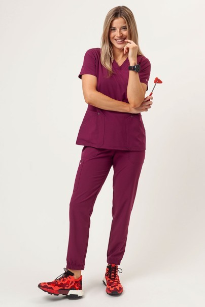 Dámska lekárska blúza Dickies EDS NXT V-neck čerešňová červená-2
