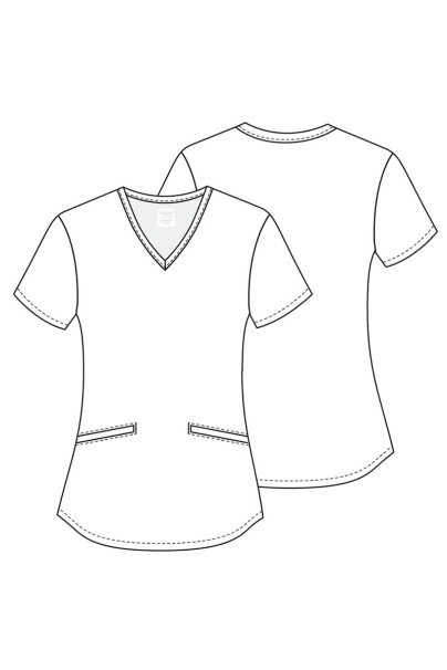 Dámska lekárska blúza Cherokee Prints V-neck Abstract Petals-10