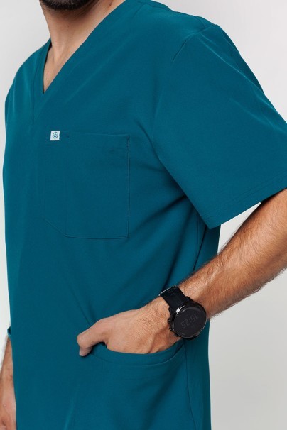 Pánska lekárska blúza Uniforms World 309TS™ karaibsky modrá PROMO-4