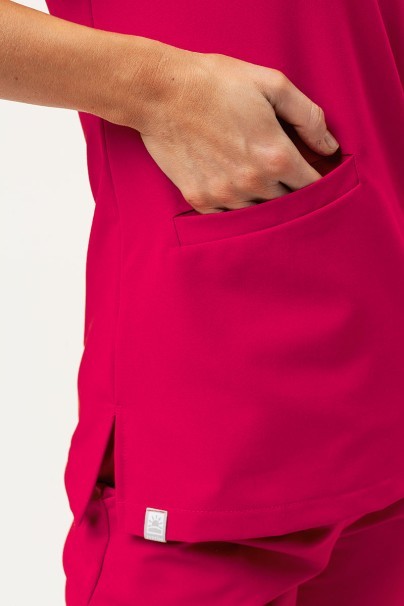 Dámska lekárska blúza Sunrise Uniforms Premium Aura malinová-6
