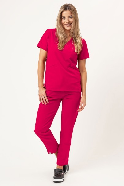 Dámska lekárska blúza Sunrise Uniforms Premium Aura malinová-2