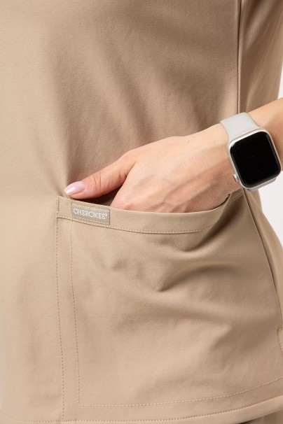 Dámska lekárska súprava Cherokee Ultra (blúza V-neck, nohavice Jogger) bežová-4